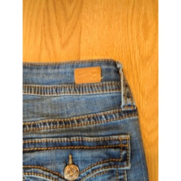 Seven 7 For All Mankind Jeans Womens Size 10 Denim Tapered Blue Mid Rise - Picture 13 of 15